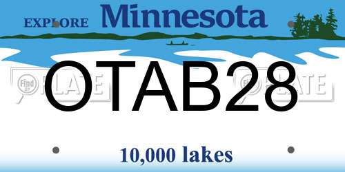 OTAB28 Minnesota License Plate