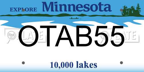 OTAB55 Minnesota License Plate