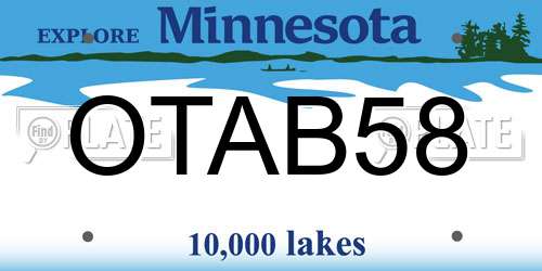 OTAB58 Minnesota License Plate