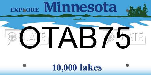 OTAB75 Minnesota License Plate
