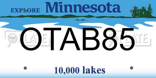 OTAB85 Minnesota License Plate