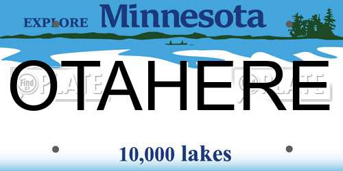 OTAHERE Minnesota License Plate