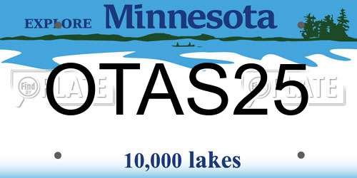 OTAS25 Minnesota License Plate