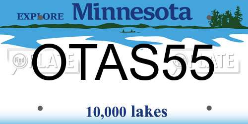 OTAS55 Minnesota License Plate