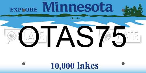 OTAS75 Minnesota License Plate