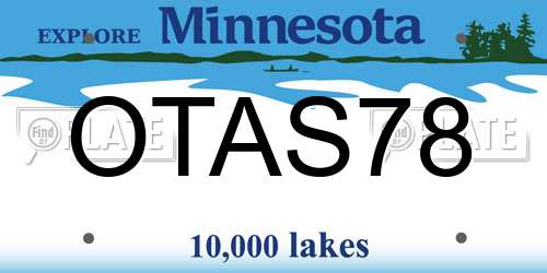 OTAS78 Minnesota License Plate