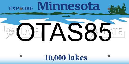 OTAS85 Minnesota License Plate