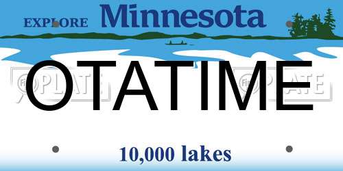 OTATIME Minnesota License Plate