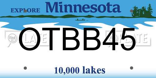 OTBB45 Minnesota License Plate
