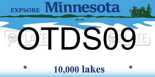 OTDS09 Minnesota License Plate