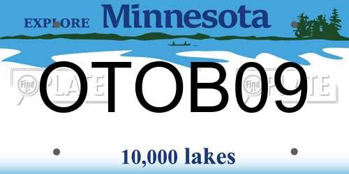 OTOB09 Minnesota License Plate