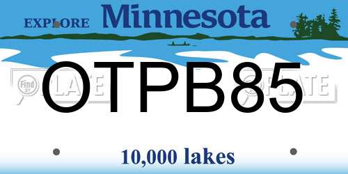 OTPB85 Minnesota License Plate