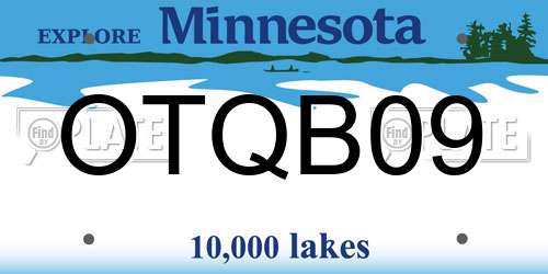 OTQB09 Minnesota License Plate