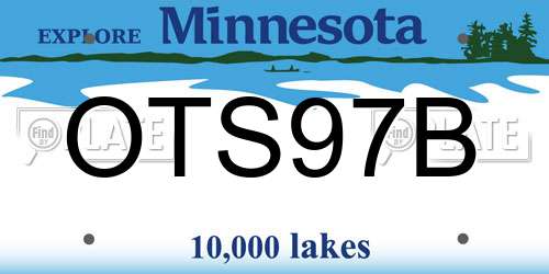 OTS97B Minnesota License Plate