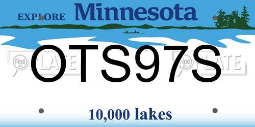 OTS97S Minnesota License Plate