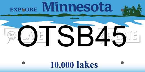 OTSB45 Minnesota License Plate