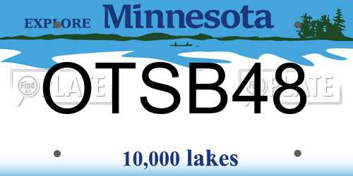 OTSB48 Minnesota License Plate