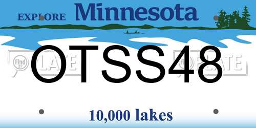 OTSS48 Minnesota License Plate