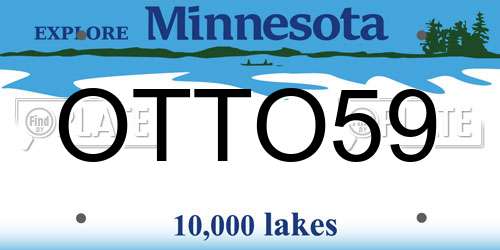 OTTO59 Minnesota License Plate