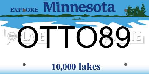 OTTO89 Minnesota License Plate