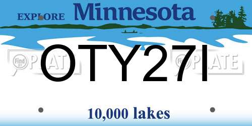 OTY27I Minnesota License Plate
