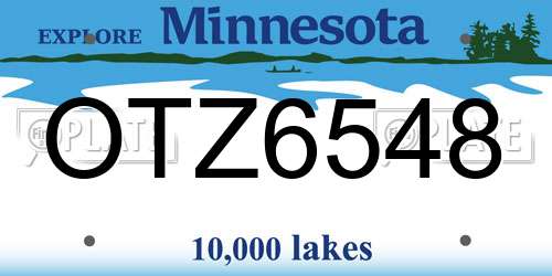 OTZ6548 Minnesota License Plate