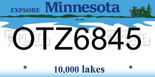 OTZ6845 Minnesota License Plate