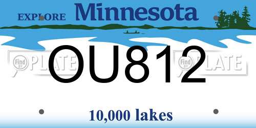OU812 Minnesota License Plate