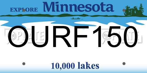 OURF150 Minnesota License Plate