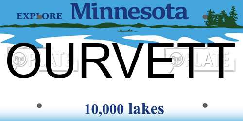 OURVETT Minnesota License Plate