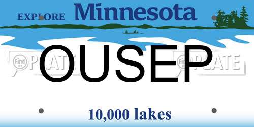 OUSEP Minnesota License Plate