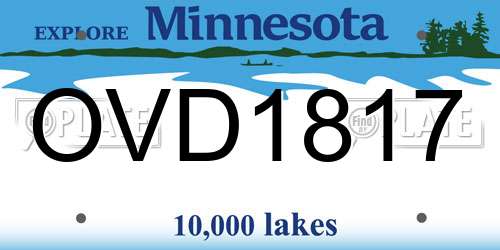 OVD1817 Minnesota License Plate