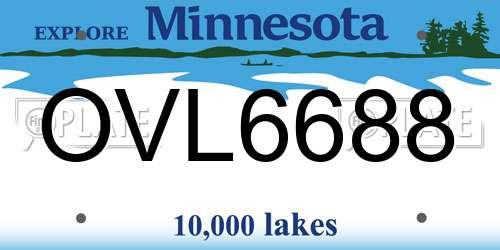 OVL6688 Minnesota License Plate