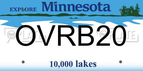 OVRB20 Minnesota License Plate