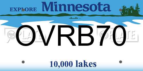 OVRB70 Minnesota License Plate