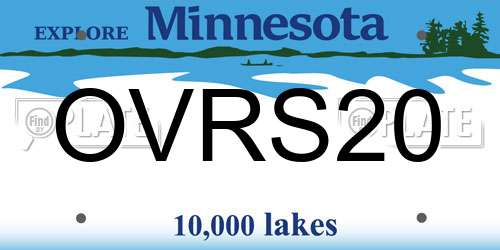 OVRS20 Minnesota License Plate