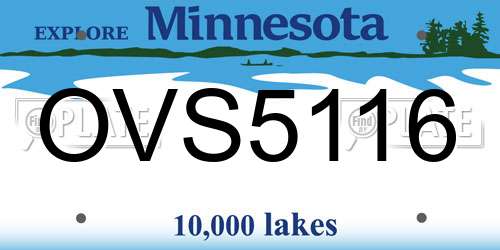 OVS5116 Minnesota License Plate