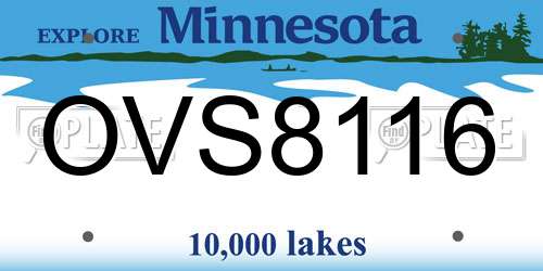 OVS8116 Minnesota License Plate