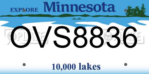 OVS8836 Minnesota License Plate