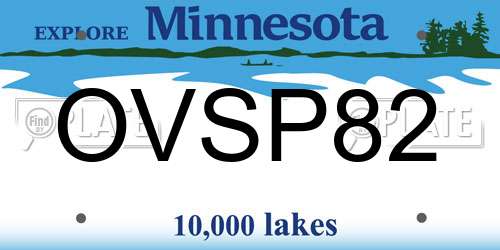 OVSP82 Minnesota License Plate