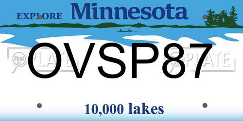 OVSP87 Minnesota License Plate