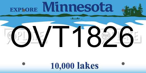 OVT1826 Minnesota License Plate