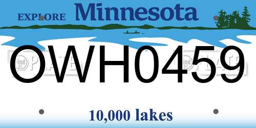 OWH0459 Minnesota License Plate