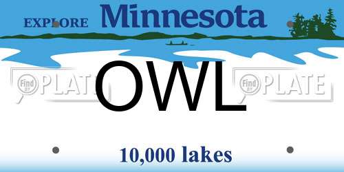 OWL Minnesota License Plate