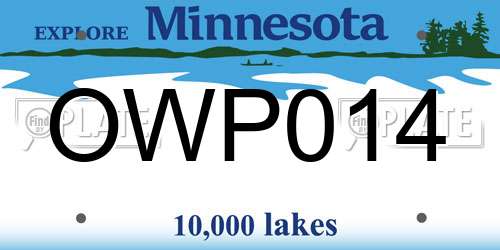 OWP014 Minnesota License Plate