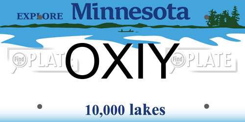 OXIY Minnesota License Plate