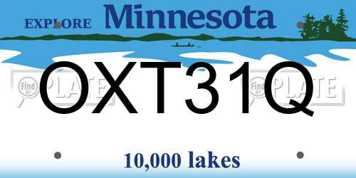 OXT31Q Minnesota License Plate