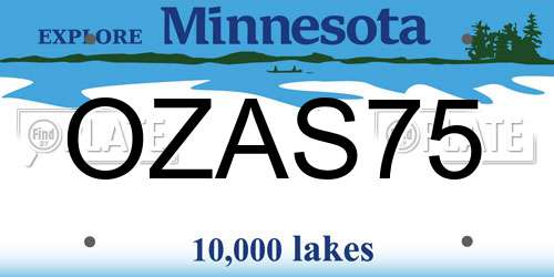 OZAS75 Minnesota License Plate