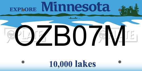 OZB07M Minnesota License Plate
