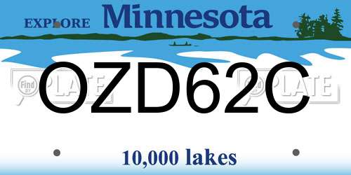 OZD62C Minnesota License Plate